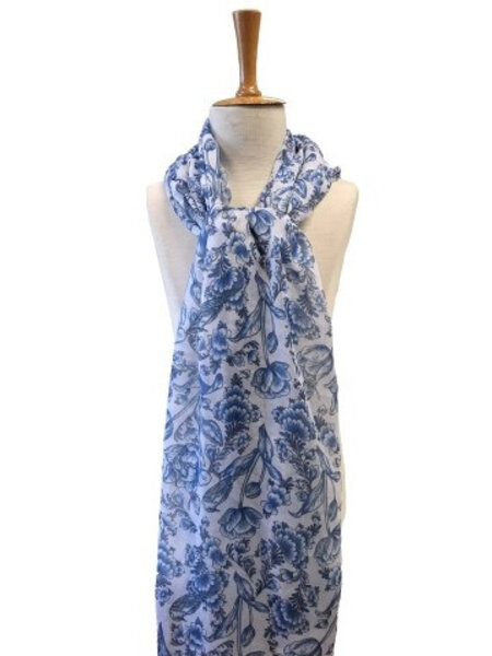 Scarf Delft blue