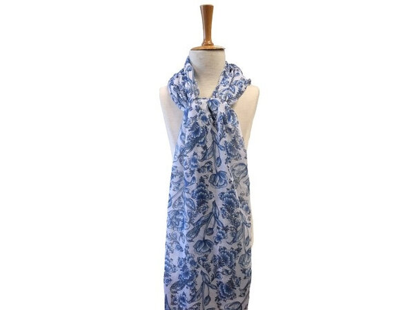 Sjaal Delftsblauw