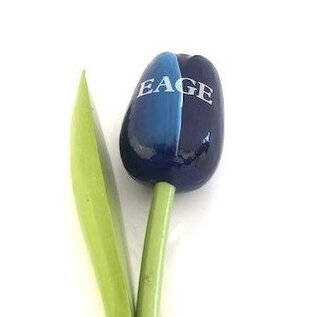 Houten tulp met logo 34 cm in diverse kleuren