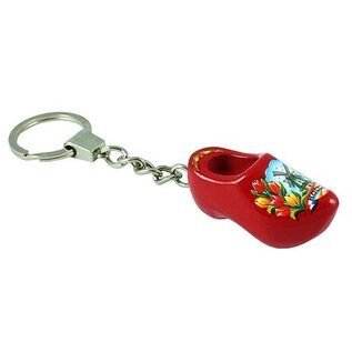 keychain with clog with text