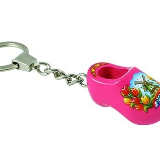 key ring with a clog of 4 cm in the color pink