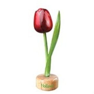 Wooden tulip on foot with text large in various colors