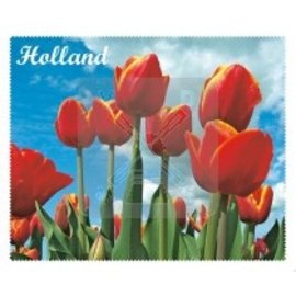 Glasses cloth tulips