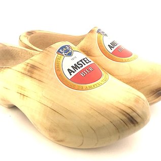 Flamed wooden shoes with logo