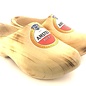 Flamed wooden shoes with logo