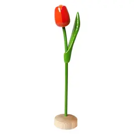 Orange wooden tulip on a base 35cm