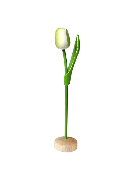 White wooden tulip on a base 35cm