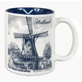 Becher mit Delfter blauer Windmühle