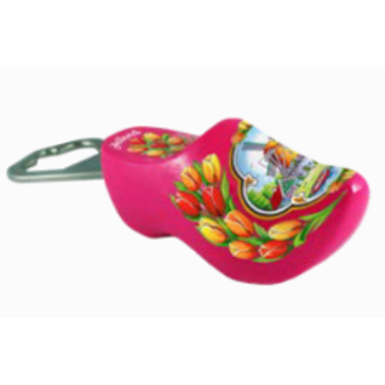 Pink bottle opener clog
