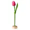 Pink - white wooden tulip on a base 35cm