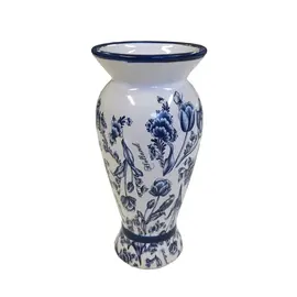 Vase mit blauen Blumen