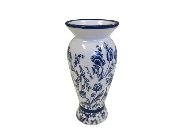Vase mit blauen Blumen