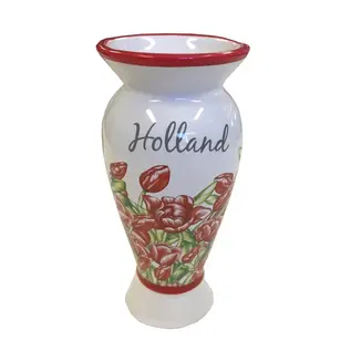 Vaas met rode bloemen
