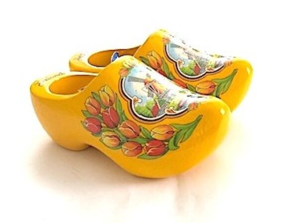 Yellow souvenir clogs 14 cm