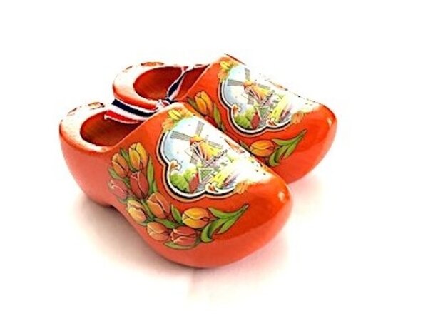 Nijhuis klompenfabriek souvenirs klompjes oranje 14cm