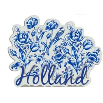 Magnet tulips Delft blue