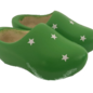 Apfelgrüne Kinderclogs mit Sternen
