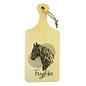 Cutting board with an image of a Frisian horse