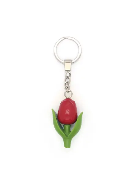 red mini tulip keychain
