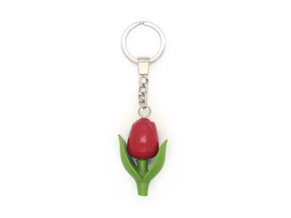 roter Mini-Tulpen-Schlüsselanhänger