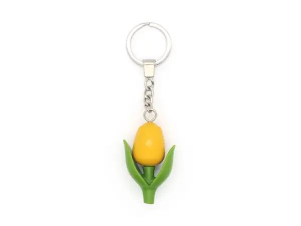 Gelber Mini-Tulpen-Schlüsselanhänger Gelber Mini-Tulpen-Schlüsselanhänger