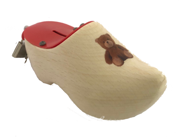 DHKW Transparent money box clog with photo