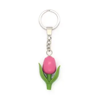 pink mini tulip keyring