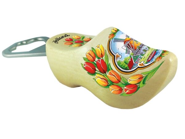 Lacquered bottle opener clog