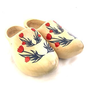 Holländische Holzschuhe mit Tulpen