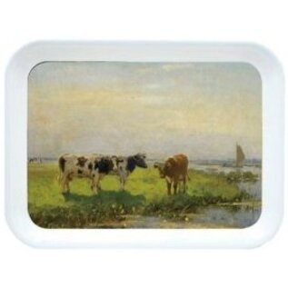 Tray with an image of cows