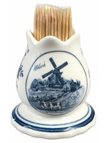 Toothpick holder Delft blue tulip
