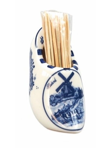 Toothpick holder Delft blue clog