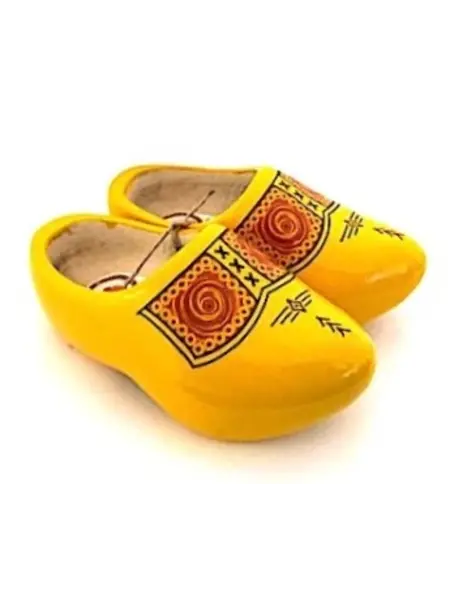 Gelbe Bauern Holzschuhe