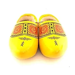 Yellow farmer wooden shoes