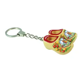 Keychain 2 clogs 4 cm clear lacquered