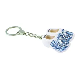 key ring 2 clogs 4 cm white