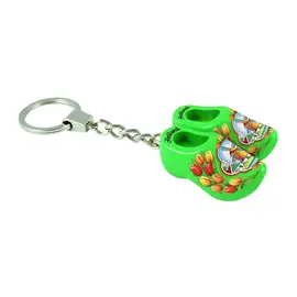 Green clogs on a key ring