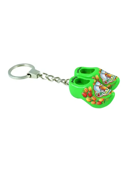 Green clogs on a key ring