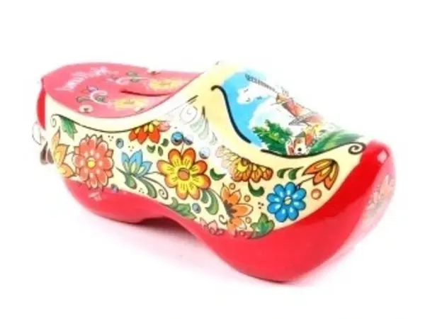 Piggy bank clog red sole