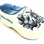 Moneybox clogs with text