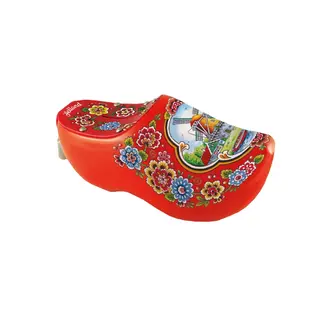 Moneybox clogs with text