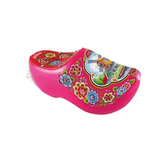Moneybox clogs with text