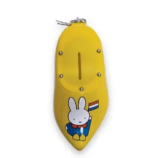Moneybox clogs with text