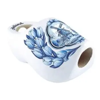 Clog tie 8 cm with delft blue windmill