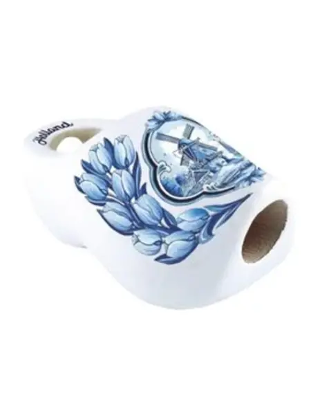 Clog tie 8 cm with delft blue windmill