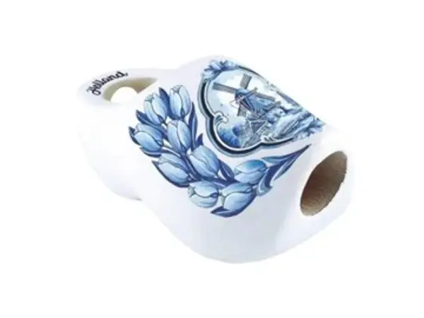 Nijhuis klompenfabriek Clog tie 8 cm with delft blue windmill