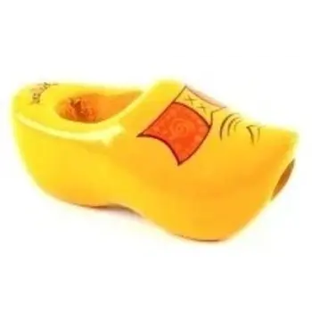 Yellow clogs with farmer motif