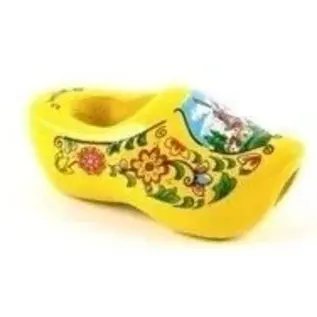 gelber Clog mit Krawatte