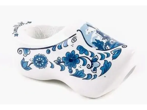 Kerchief shoe 7cm with delft blue windmill