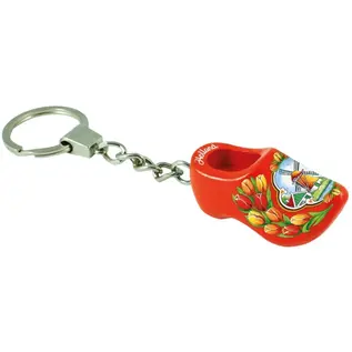 key ring with a clog of 4 cm in the color orange